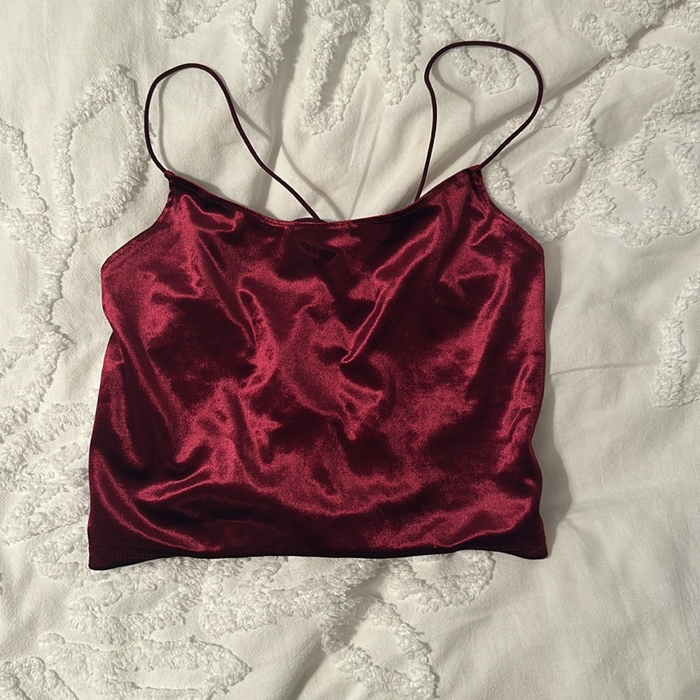 Red Velvet cropped tank top
